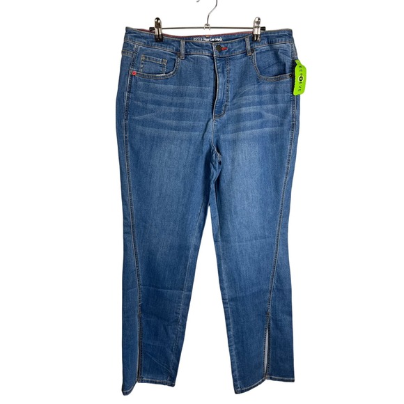 NWOT Peace Love World Regular Denim Slit Hem Jeans SIZE 16 - Picture 5 of 10